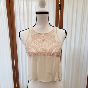 Forever 21 Embroidered Lace Crop Top